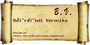Böröndi Veronika névjegykártya