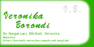 veronika borondi business card