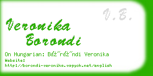 veronika borondi business card